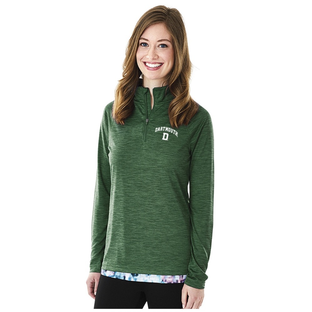 Dartmouth Womens Performance Pullover Charles River Size L Spacedye Forest Green